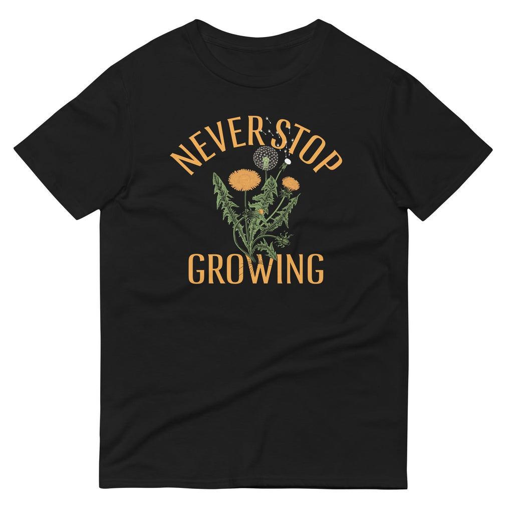 Never Stop Growing Men's Signature Tee Hoodie, Sweatshirt | PureTeeCo.com (Image 1)