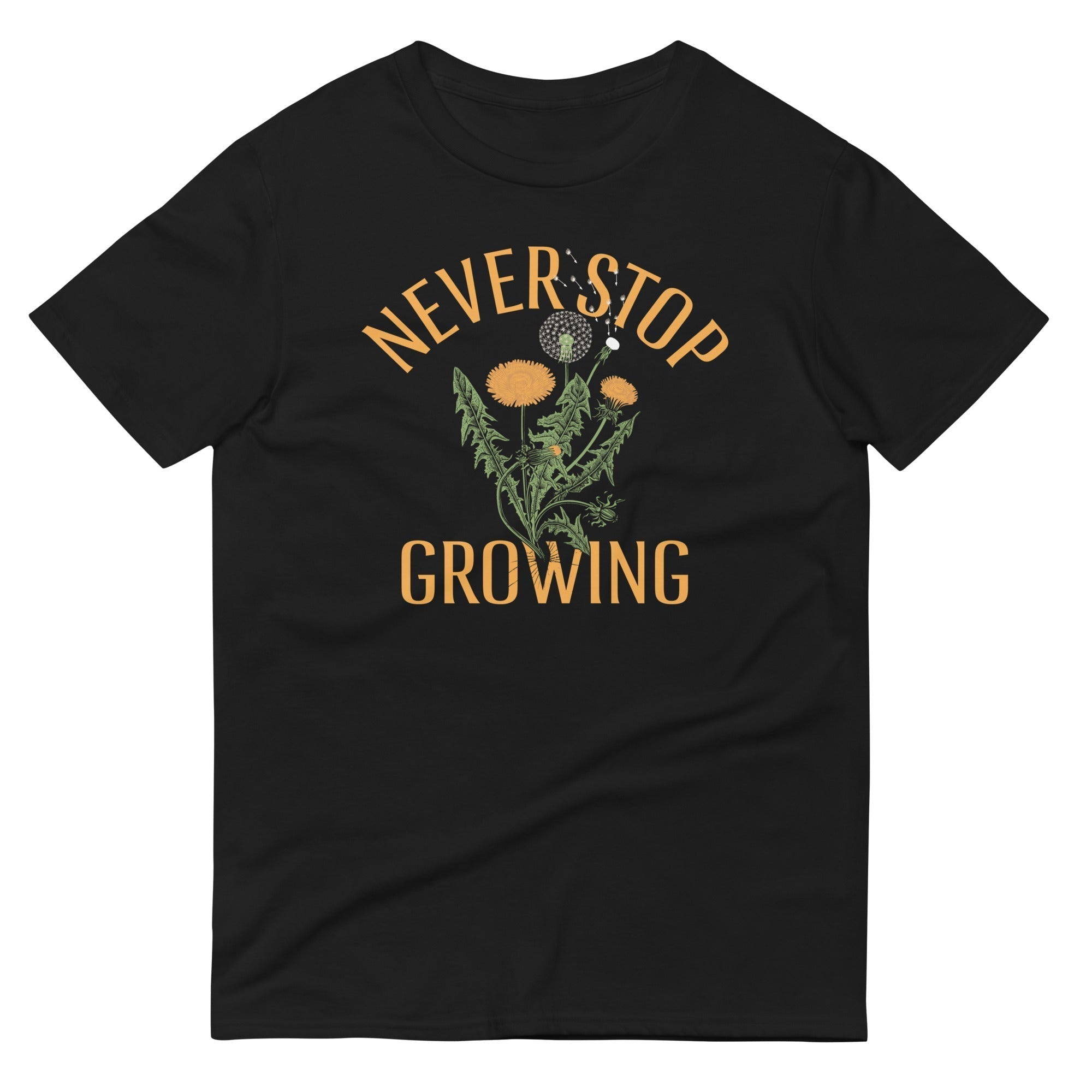 Never Stop Growing Men's Signature Tee Hoodie, Sweatshirt | PureTeeCo.com (Image 1)