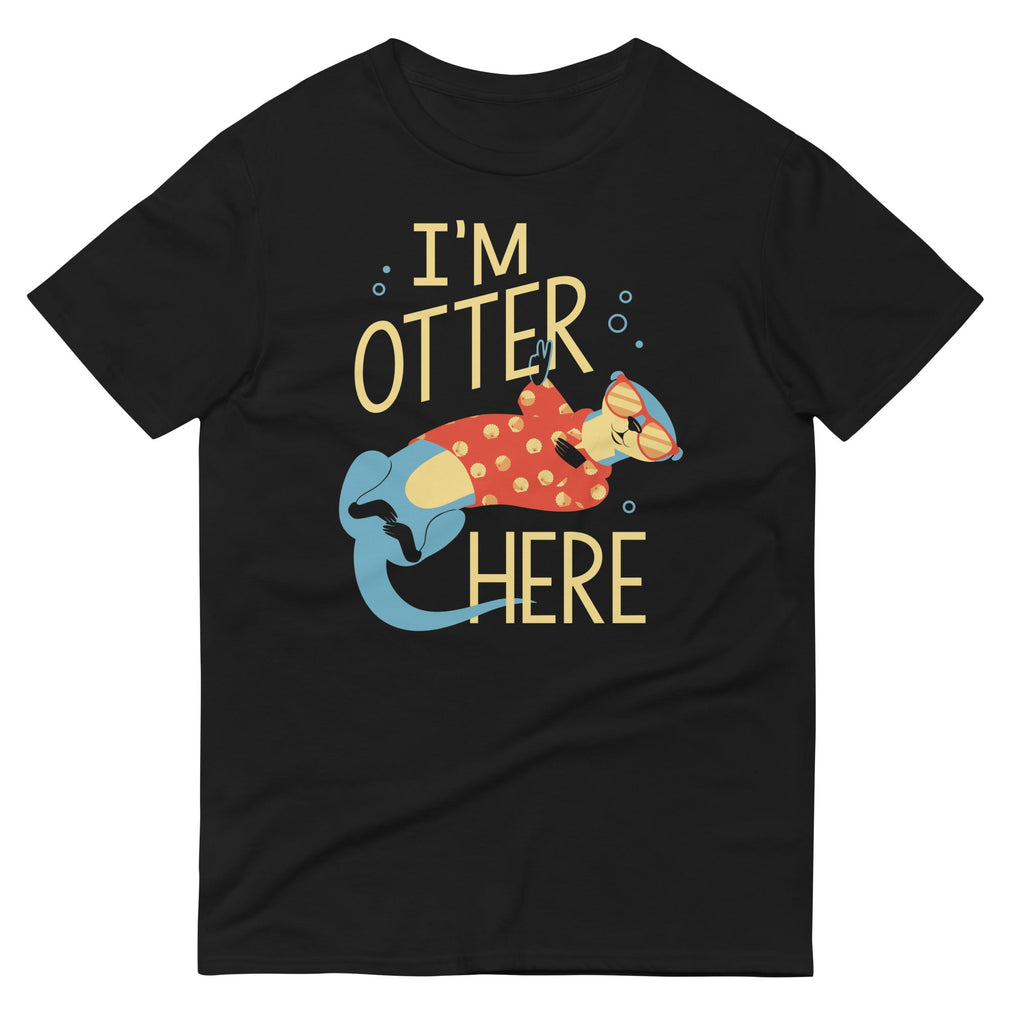 I'm Otter Here Men's Signature Tee Hoodie, Sweatshirt | PureTeeCo.com (Image 2)