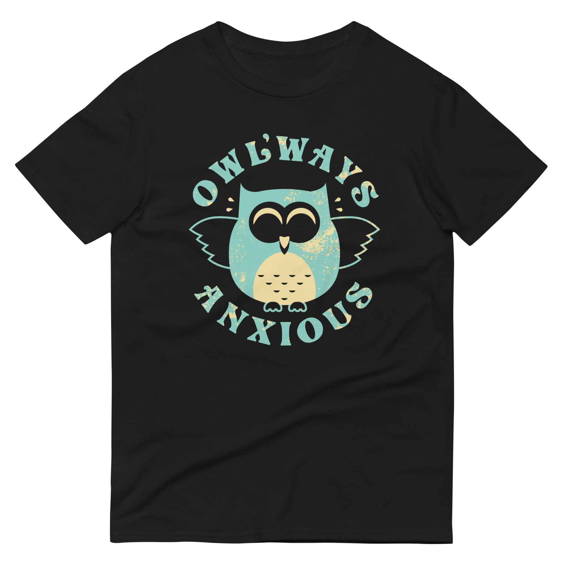 Owlways Anxious Men's Signature Tee Hoodie, Sweatshirt | PureTeeCo.com (Image 2)