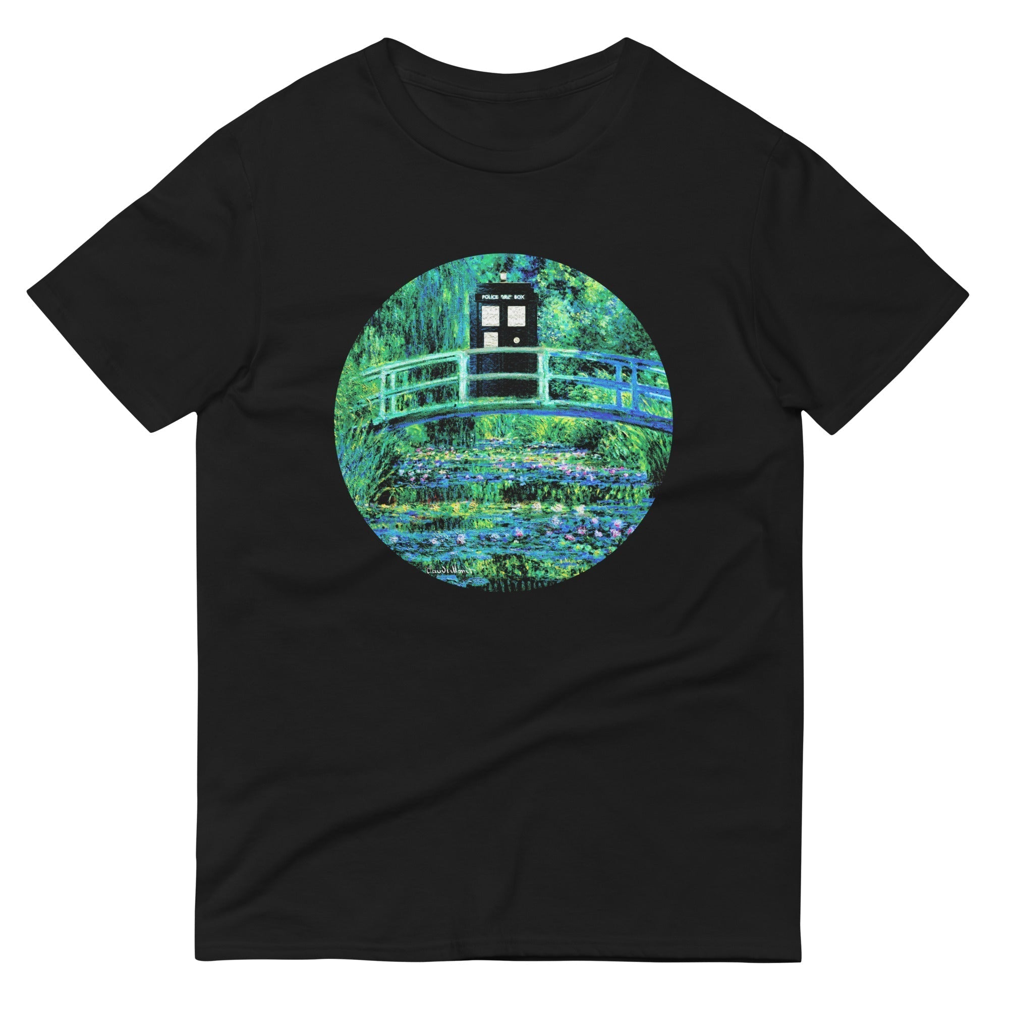 Water Lilies Police Box Men's Signature Tee Hoodie, Sweatshirt | PureTeeCo.com