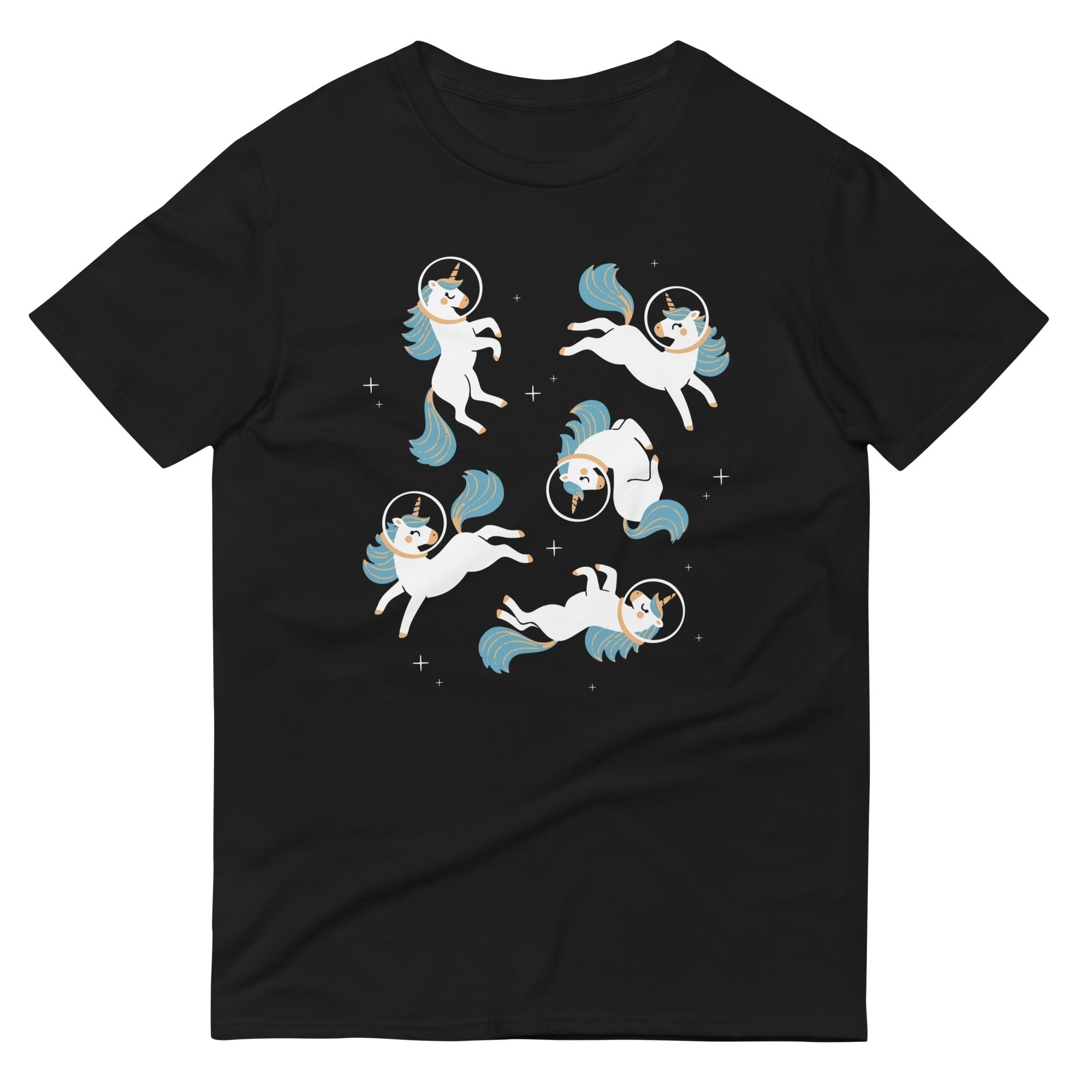 Unicorns In Space Men's Signature Tee Hoodie, Sweatshirt | PureTeeCo.com (Image 1)