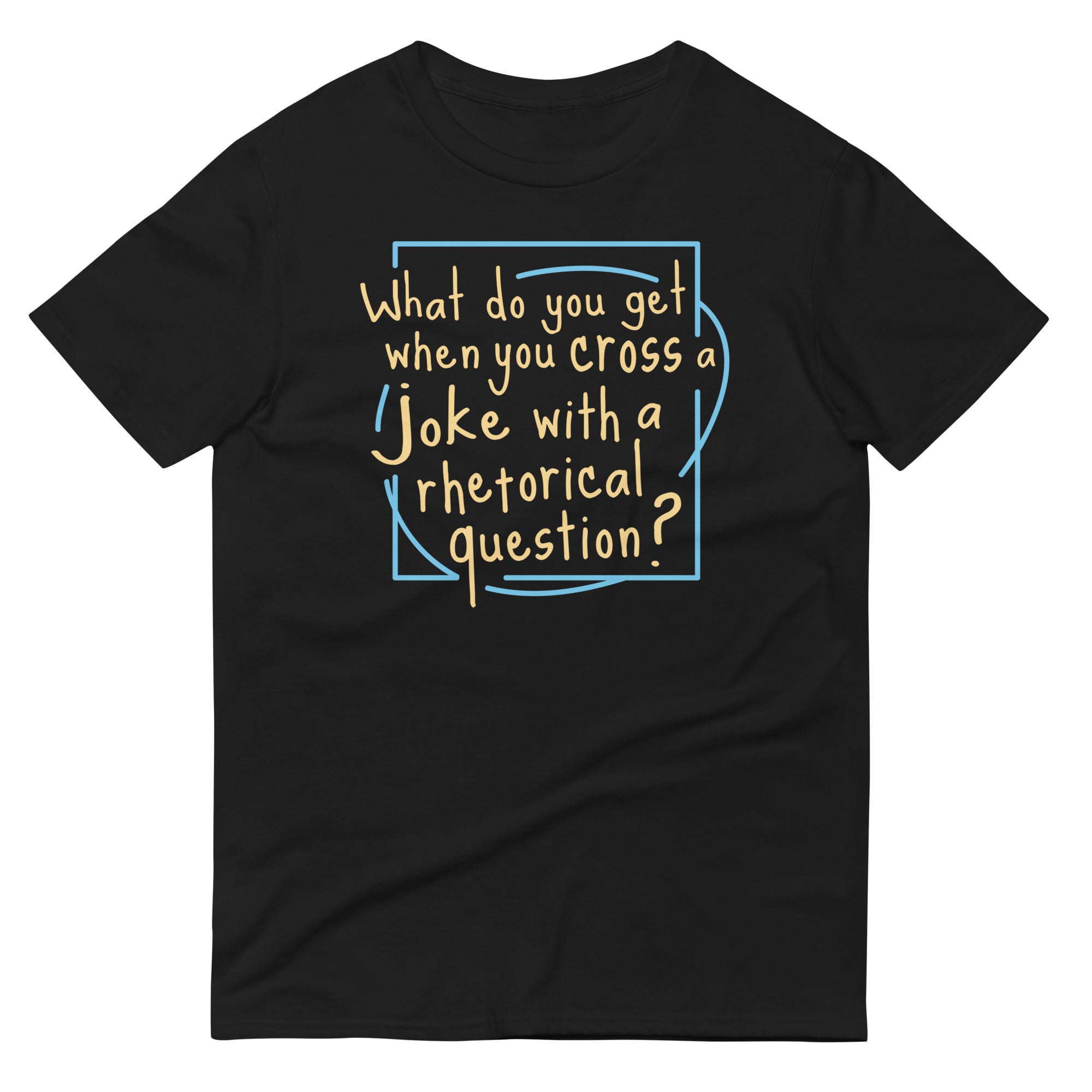 When You Cross A Joke With A Rhetorical Question? Men's Signature Tee Hoodie, Sweatshirt | PureTeeCo.com (Image 2)