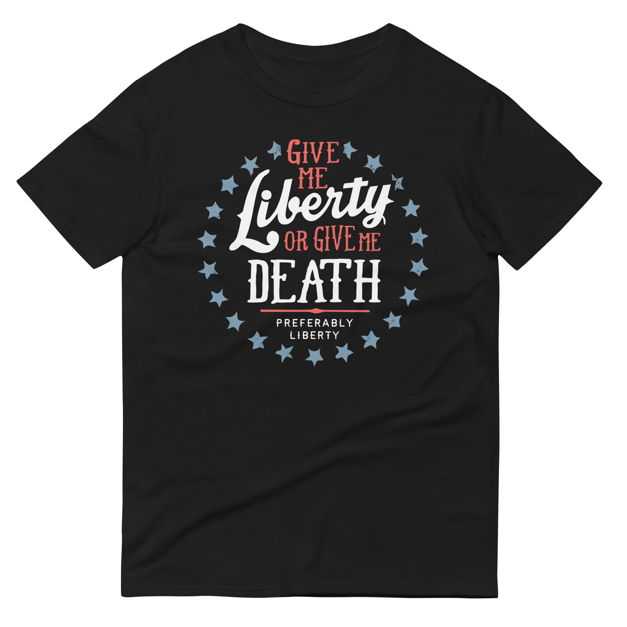 Liberty Or Death, Preferably Liberty Men's Signature Tee Hoodie, Sweatshirt | PureTeeCo.com (Image 1)