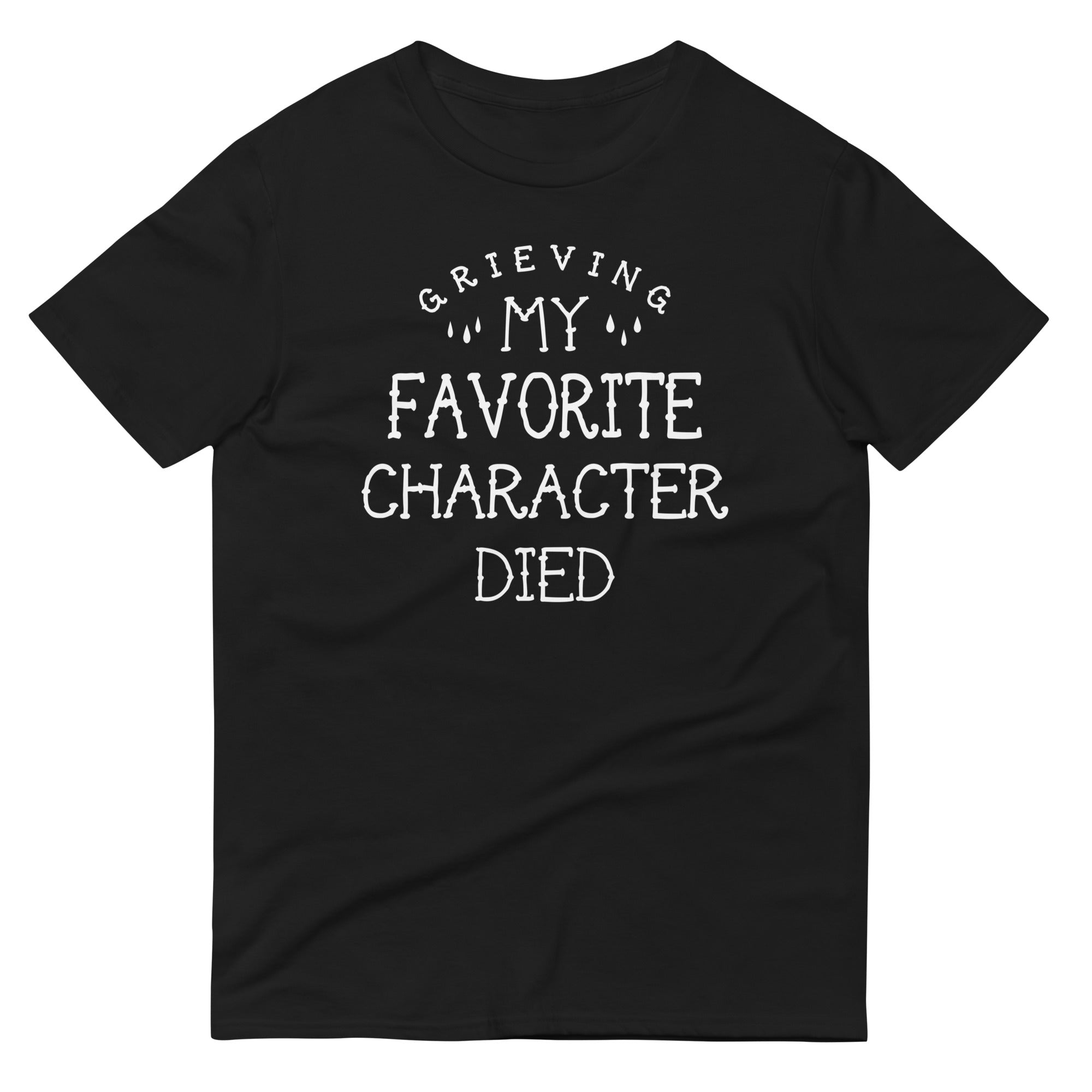 My Favorite Character Died Men's Signature Tee Hoodie, Sweatshirt | PureTeeCo.com (Image 1)