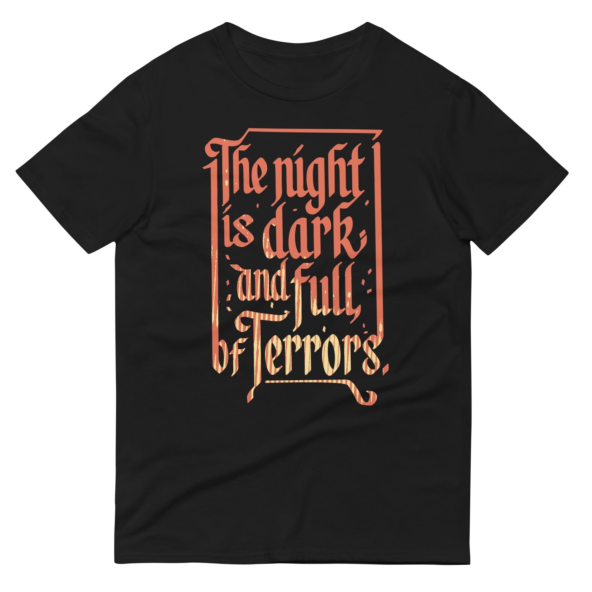 The Night Is Dark And Full Of Terrors Men's Signature Tee Hoodie, Sweatshirt | PureTeeCo.com (Image 1)