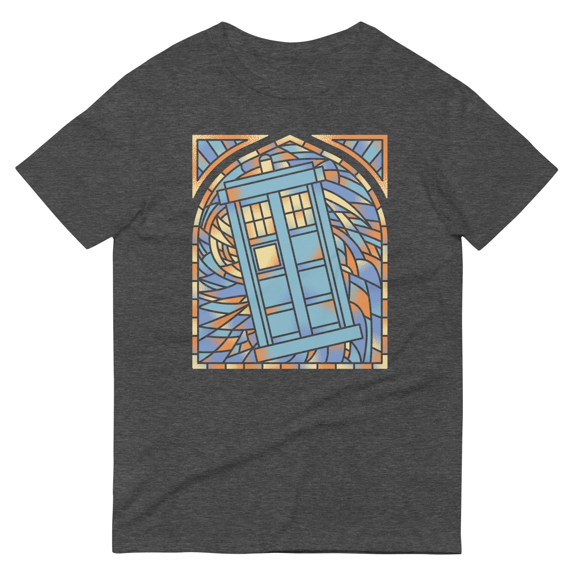 Stained Glass Police Box Men's Signature Tee Hoodie, Sweatshirt | PureTeeCo.com (Image 3)