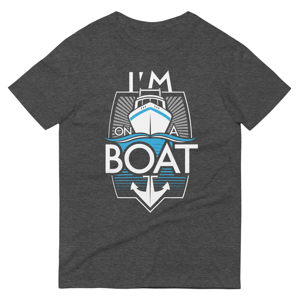 I'm On A Boat Men's Signature Tee Hoodie, Sweatshirt | PureTeeCo.com (Image 3)