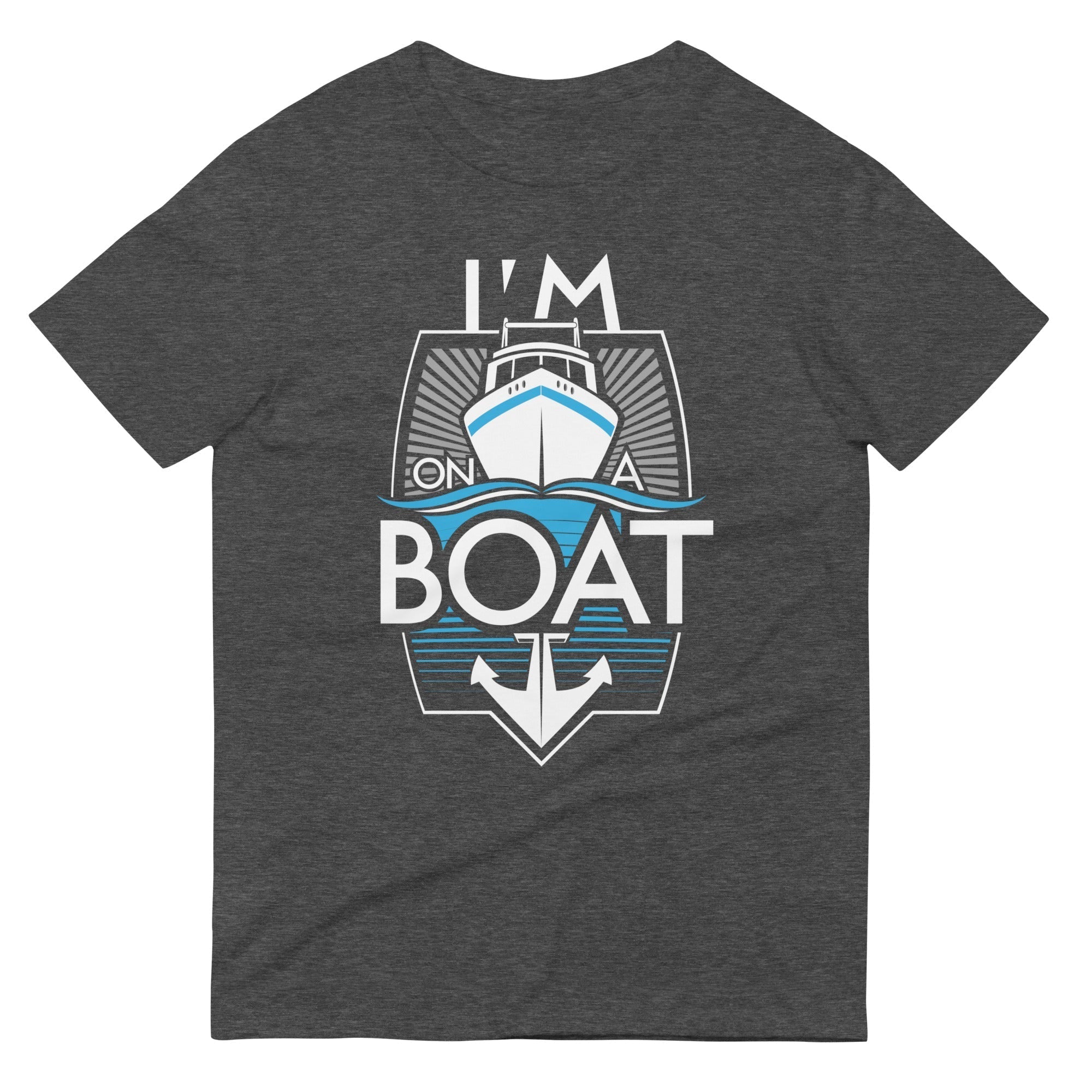 I'm On A Boat Men's Signature Tee Hoodie, Sweatshirt | PureTeeCo.com (Image 3)