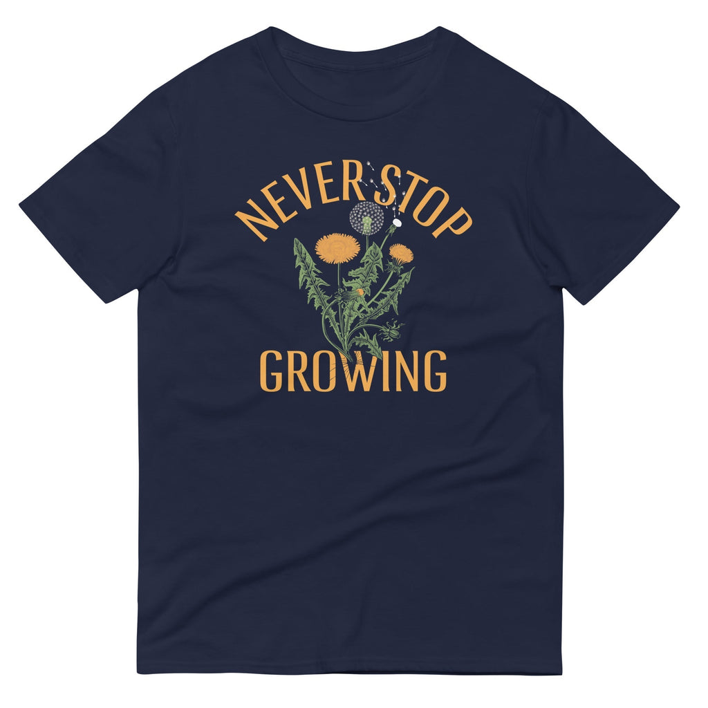 Never Stop Growing Men's Signature Tee Hoodie, Sweatshirt | PureTeeCo.com (Image 2)