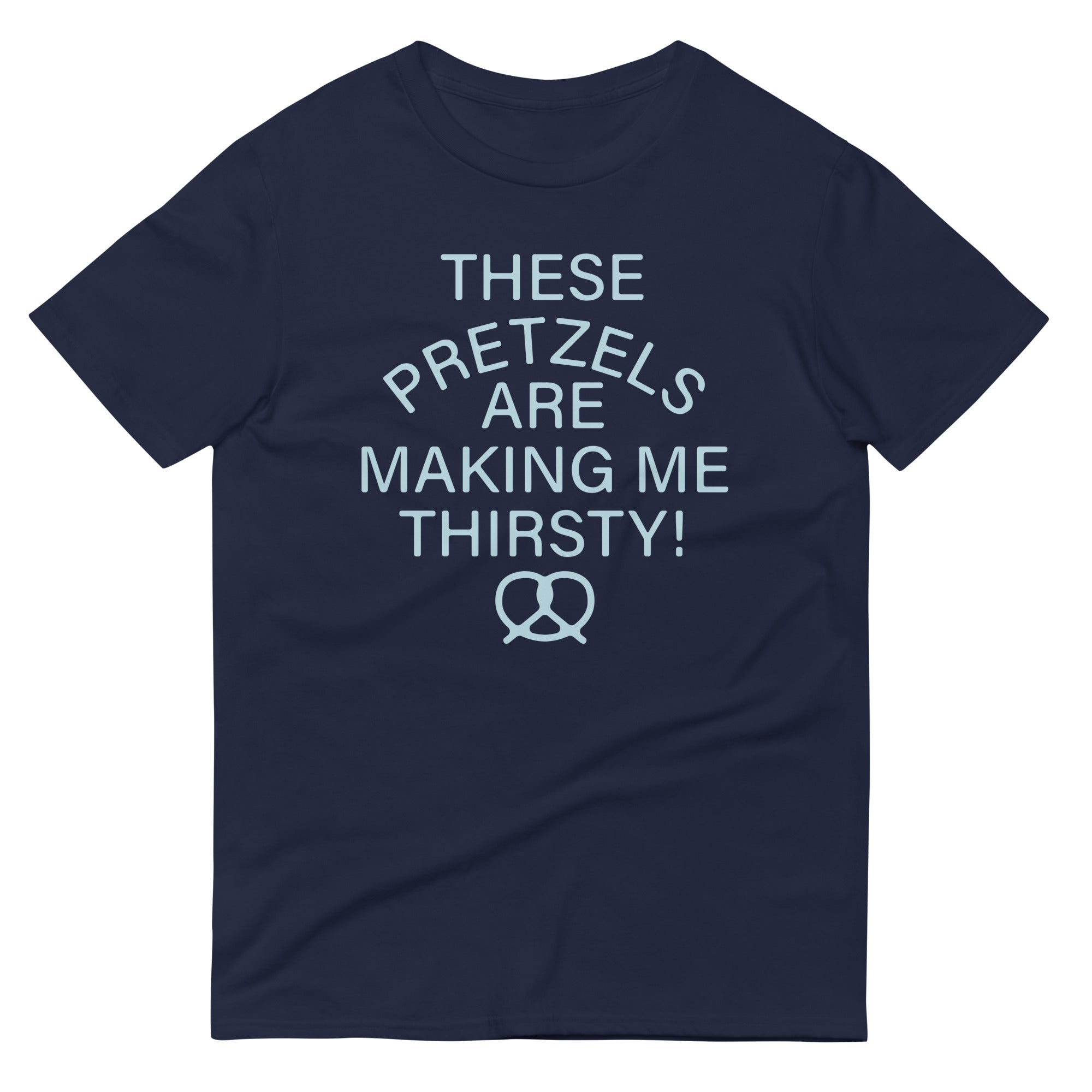 These Pretzels Are Making Me Thirsty! Men's Signature Tee Hoodie, Sweatshirt | PureTeeCo.com (Image 1)