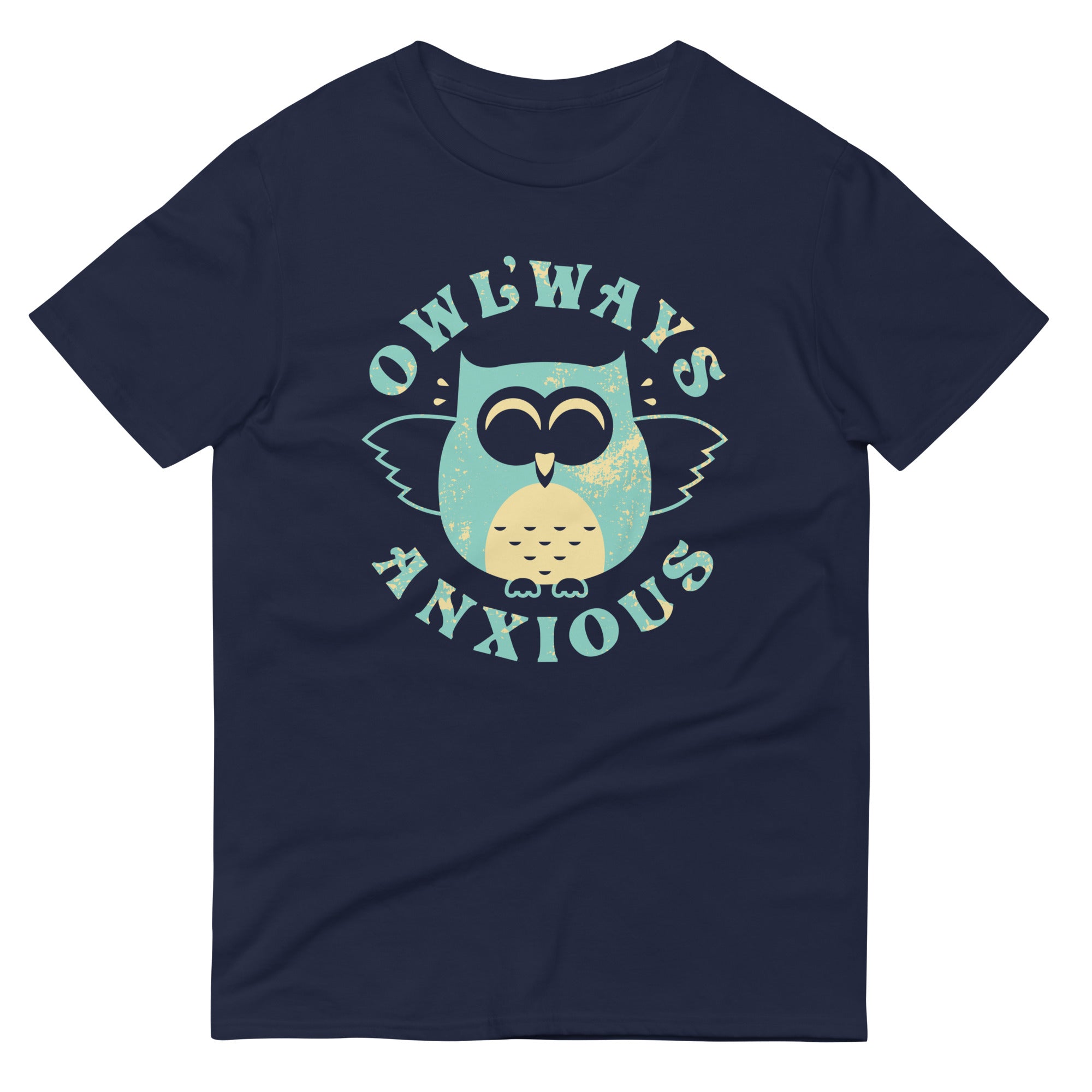 Owlways Anxious Men's Signature Tee Hoodie, Sweatshirt | PureTeeCo.com (Image 3)