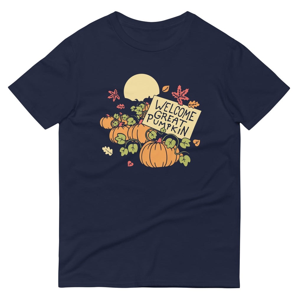Welcome Great Pumpkin Men's Signature Tee Hoodie, Sweatshirt | PureTeeCo.com (Image 2)