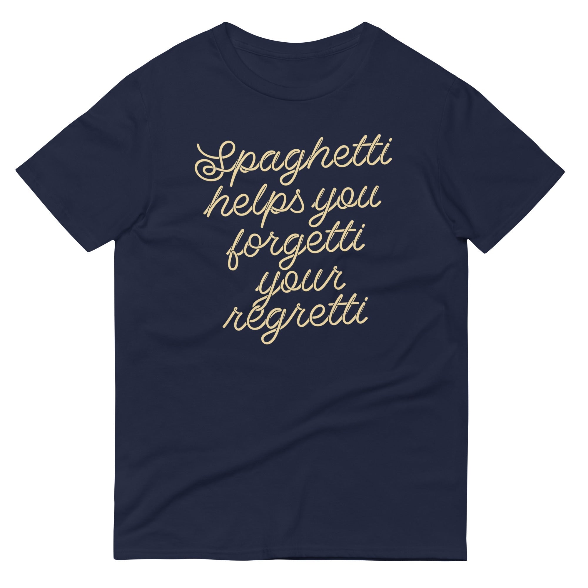 Spaghetti Helps You Forgetti Your Regretti Men's Signature Tee Hoodie, Sweatshirt | PureTeeCo.com (Image 3)
