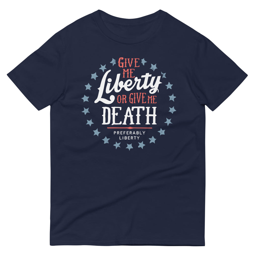 Liberty Or Death, Preferably Liberty Men's Signature Tee Hoodie, Sweatshirt | PureTeeCo.com (Image 2)