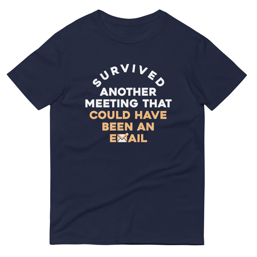Survived Another Meeting Men's Signature Tee Hoodie, Sweatshirt | PureTeeCo.com (Image 3)