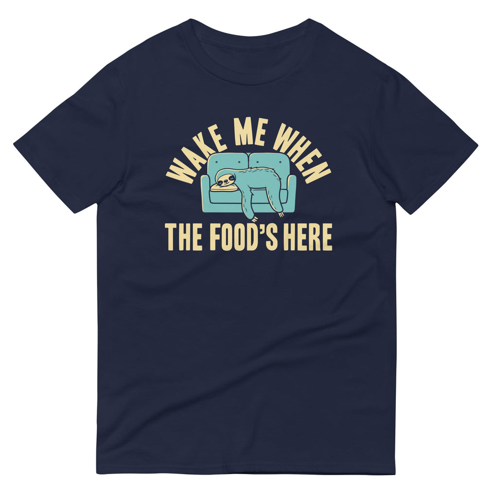 Wake Me When The Food's Here Men's Signature Tee Hoodie, Sweatshirt | PureTeeCo.com (Image 1)