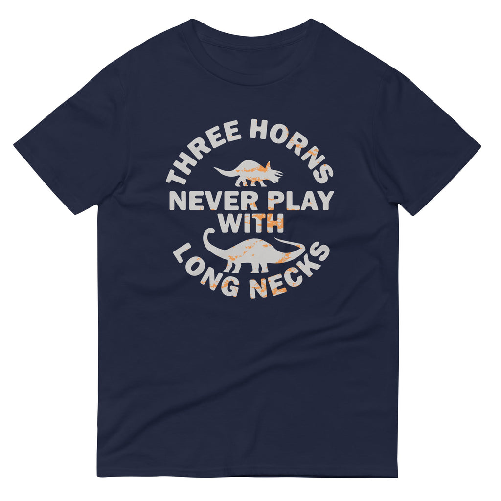 Three Horns Never Play With Long Necks Men's Signature Tee Hoodie, Sweatshirt | PureTeeCo.com (Image 2)