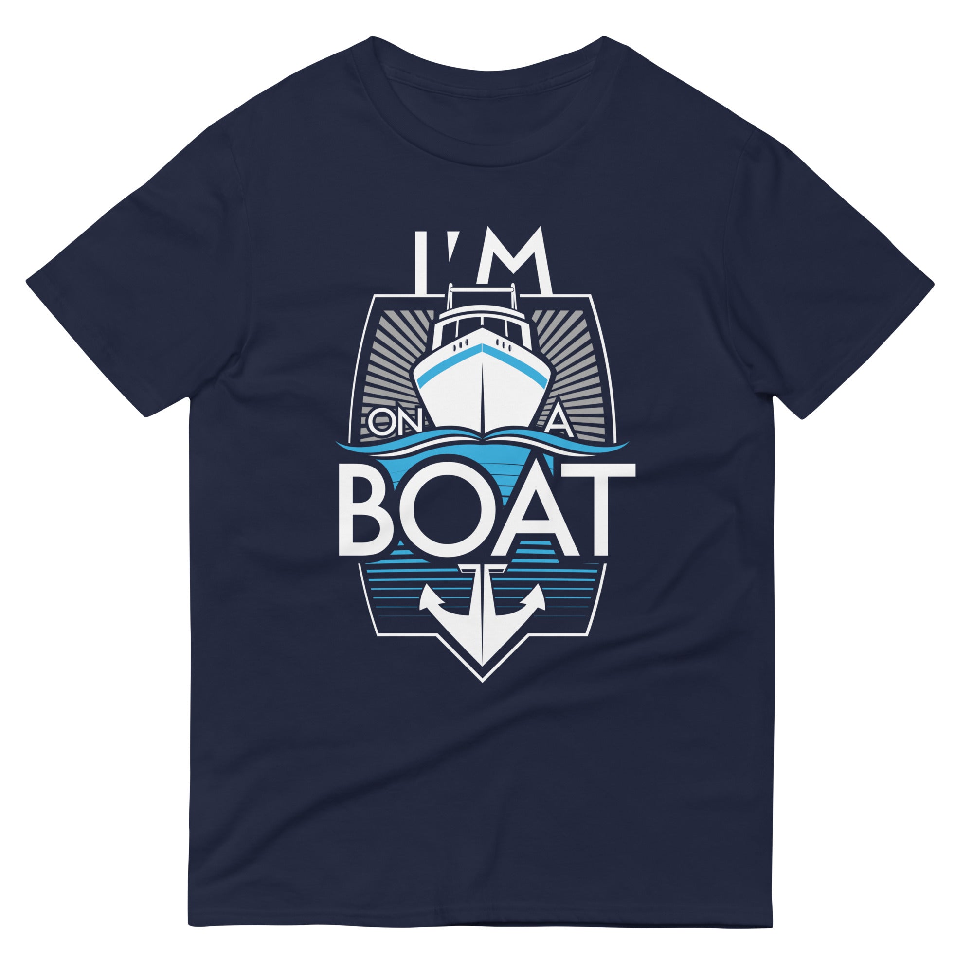 I'm On A Boat Men's Signature Tee Hoodie, Sweatshirt | PureTeeCo.com (Image 1)