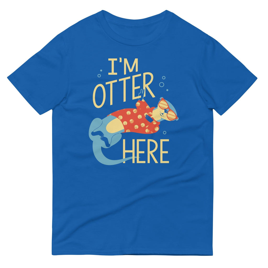 I'm Otter Here Men's Signature Tee Hoodie, Sweatshirt | PureTeeCo.com (Image 1)