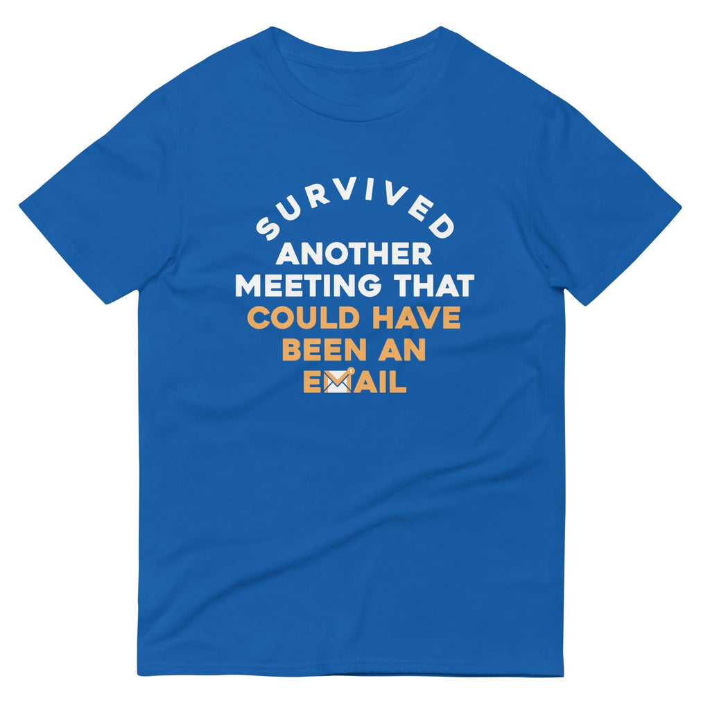 Survived Another Meeting Men's Signature Tee Hoodie, Sweatshirt | PureTeeCo.com (Image 4)
