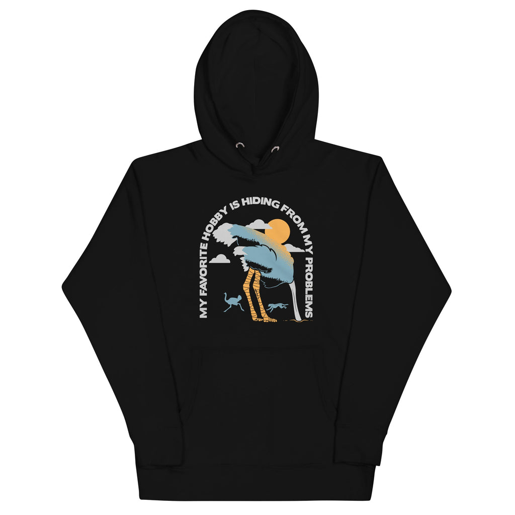 My Favorite Hobby Is Hiding From My Problems Unisex Hoodie T-Shirts, Sweatshirt | PureTeeCo.com (Image 1)