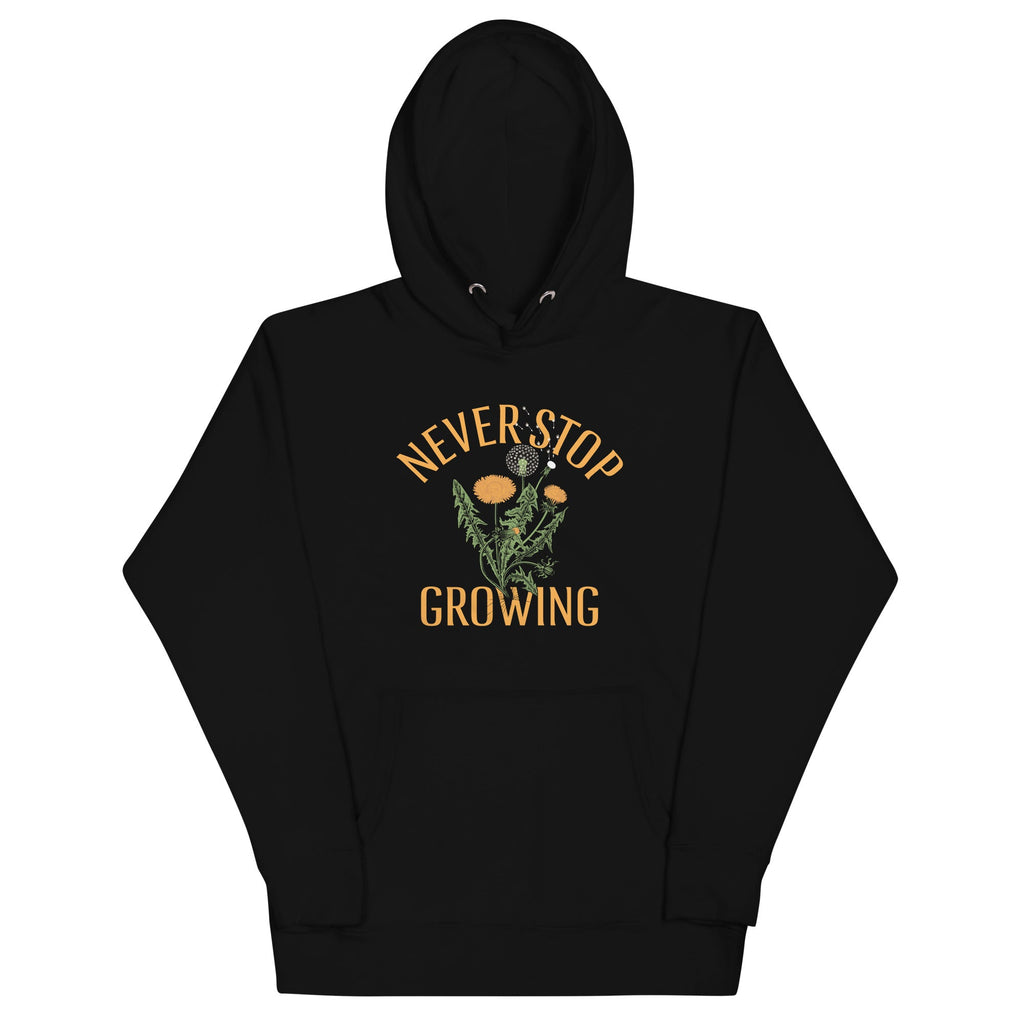 Never Stop Growing Unisex Hoodie T-Shirts, Sweatshirt | PureTeeCo.com (Image 1)