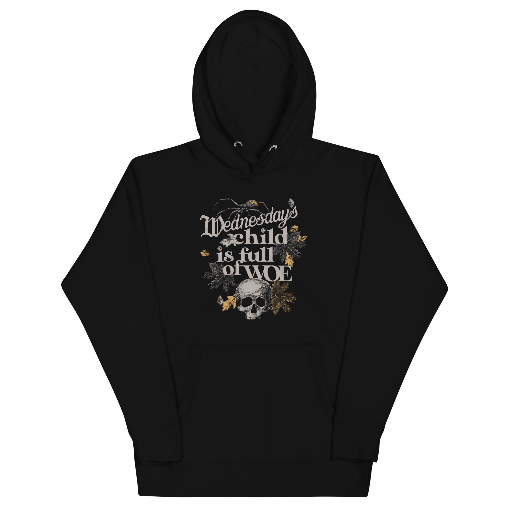 Wednesday's Child Is Full Of Woe Unisex Hoodie T-Shirts, Sweatshirt | PureTeeCo.com (Image 1)