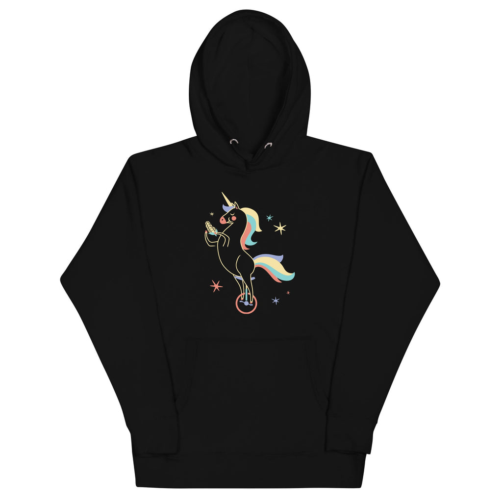 Unicycling Unicorn With Corn Unisex Hoodie T-Shirts, Sweatshirt | PureTeeCo.com (Image 2)