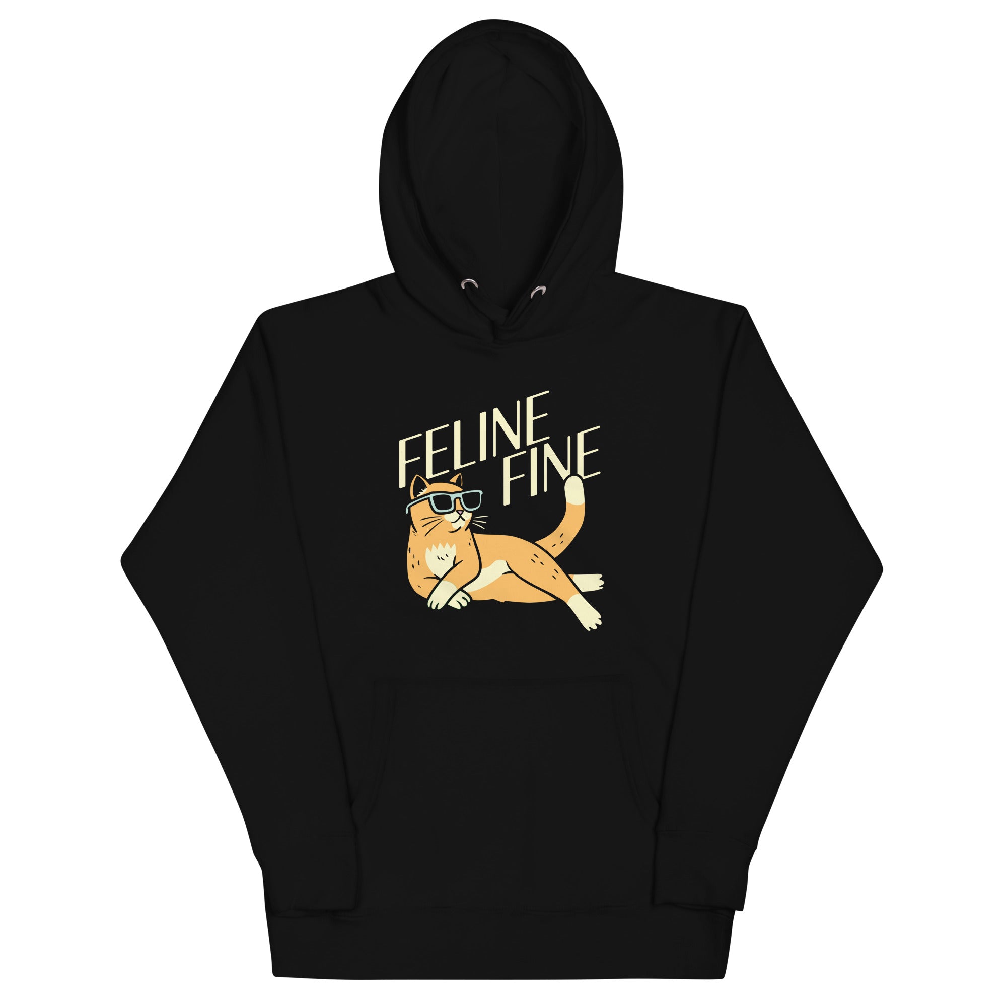 Feline Fine Unisex Hoodie T-Shirts, Sweatshirt | PureTeeCo.com (Image 2)