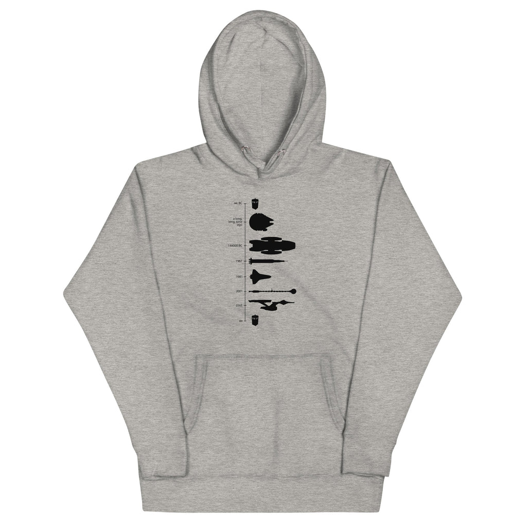 Space Ship Timeline Unisex Hoodie T-Shirts, Sweatshirt | PureTeeCo.com (Image 1)