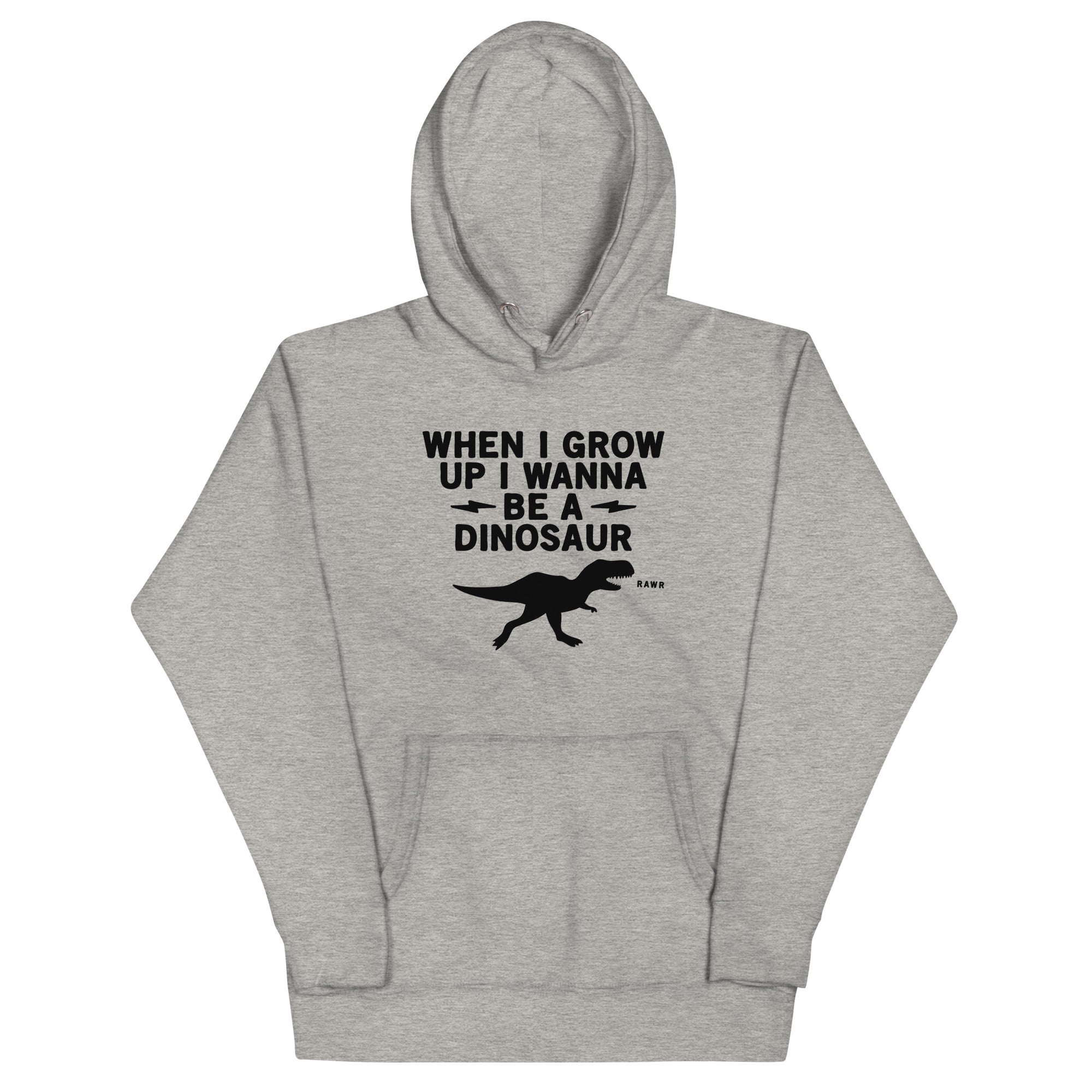 When I Grow Up I Wanna Be A Dinosaur Unisex Hoodie T-Shirts, Sweatshirt | PureTeeCo.com (Image 1)