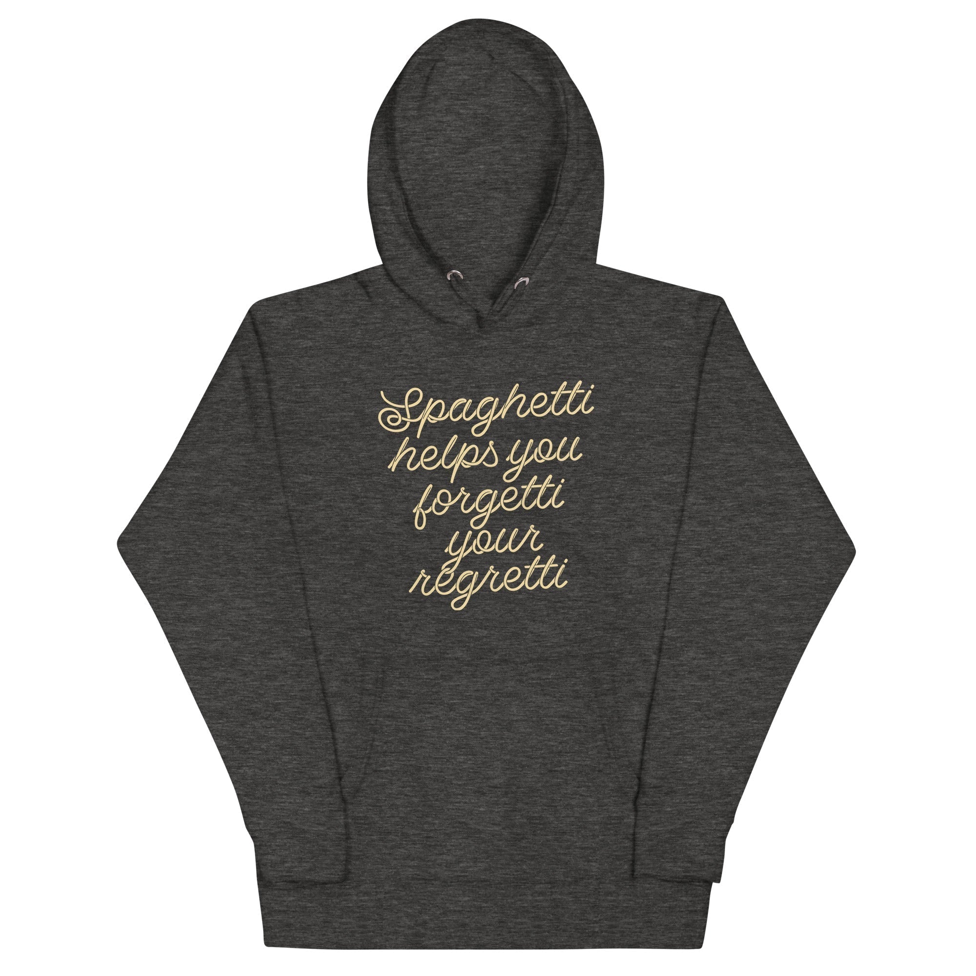 Spaghetti Helps You Forgetti Your Regretti Unisex Hoodie T-Shirts, Sweatshirt | PureTeeCo.com (Image 1)