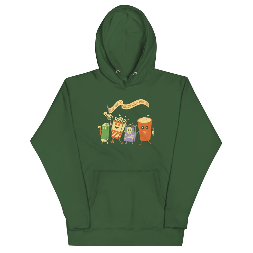 Let's All Go Watch Scary Movies Unisex Hoodie T-Shirts, Sweatshirt | PureTeeCo.com (Image 4)