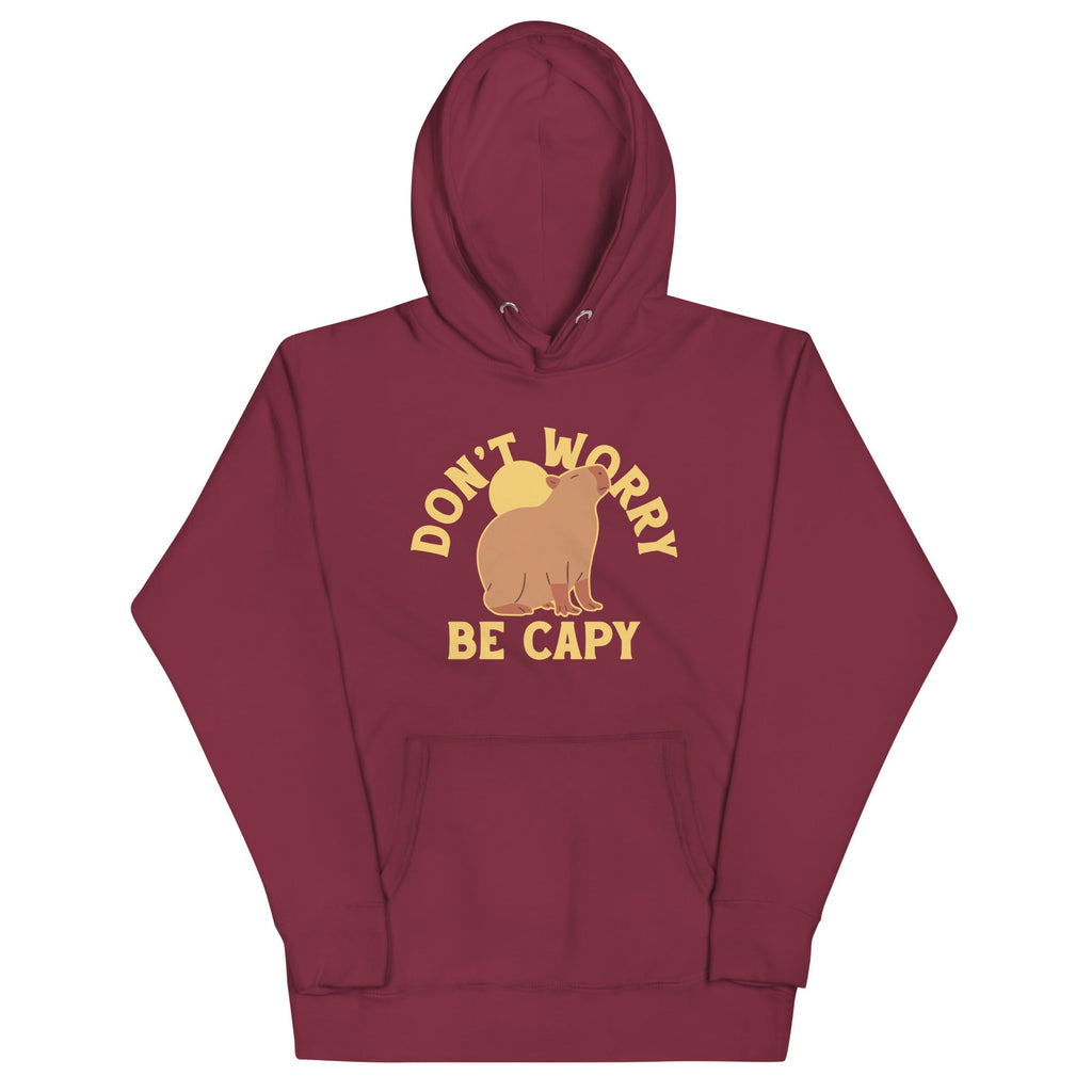 Don't Worry Be Capy Unisex Hoodie T-Shirts, Sweatshirt | PureTeeCo.com (Image 3)