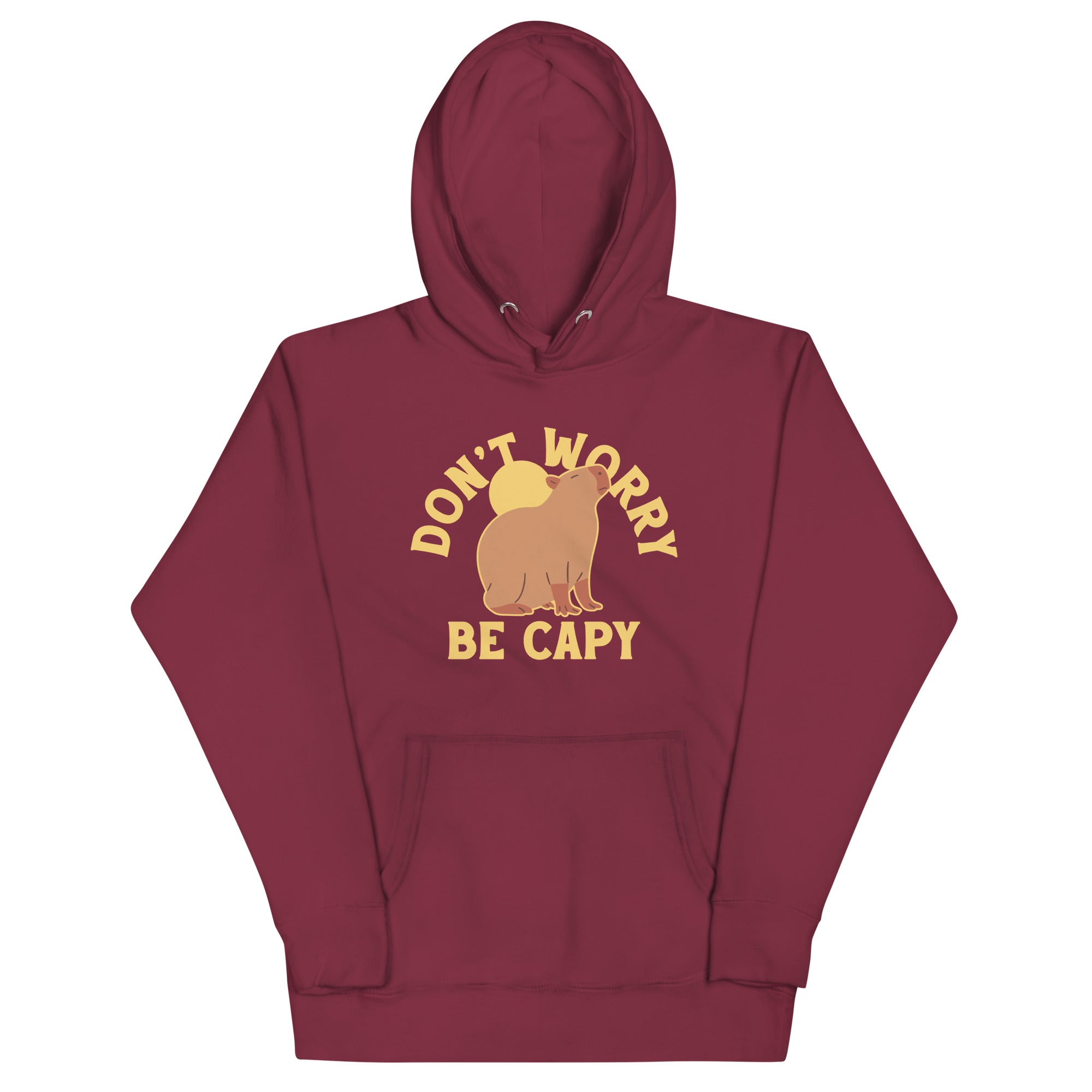 Don't Worry Be Capy Unisex Hoodie T-Shirts, Sweatshirt | PureTeeCo.com (Image 3)