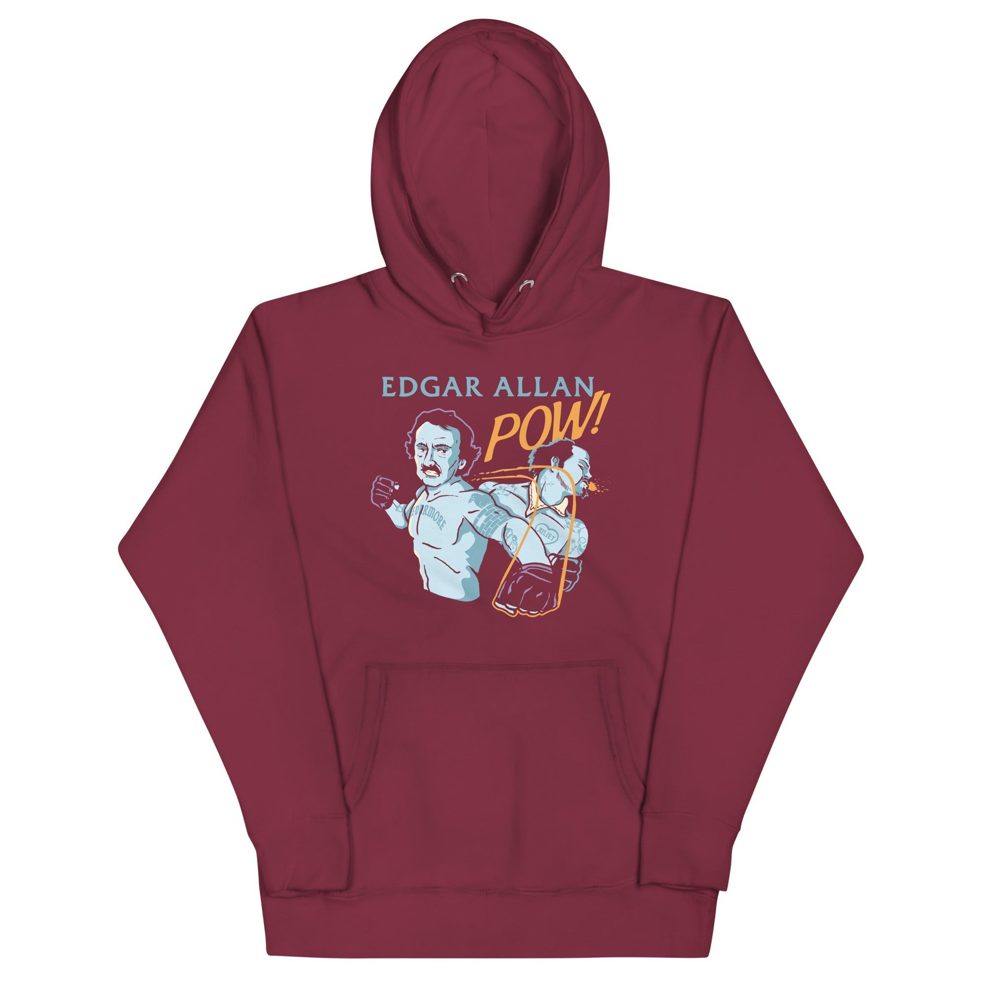 Edgar Allan Pow! Unisex Hoodie T-Shirts, Sweatshirt | PureTeeCo.com (Image 2)