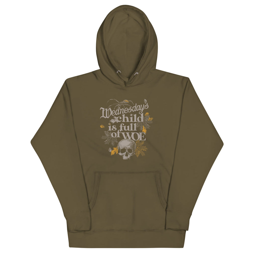 Wednesday's Child Is Full Of Woe Unisex Hoodie T-Shirts, Sweatshirt | PureTeeCo.com (Image 5)