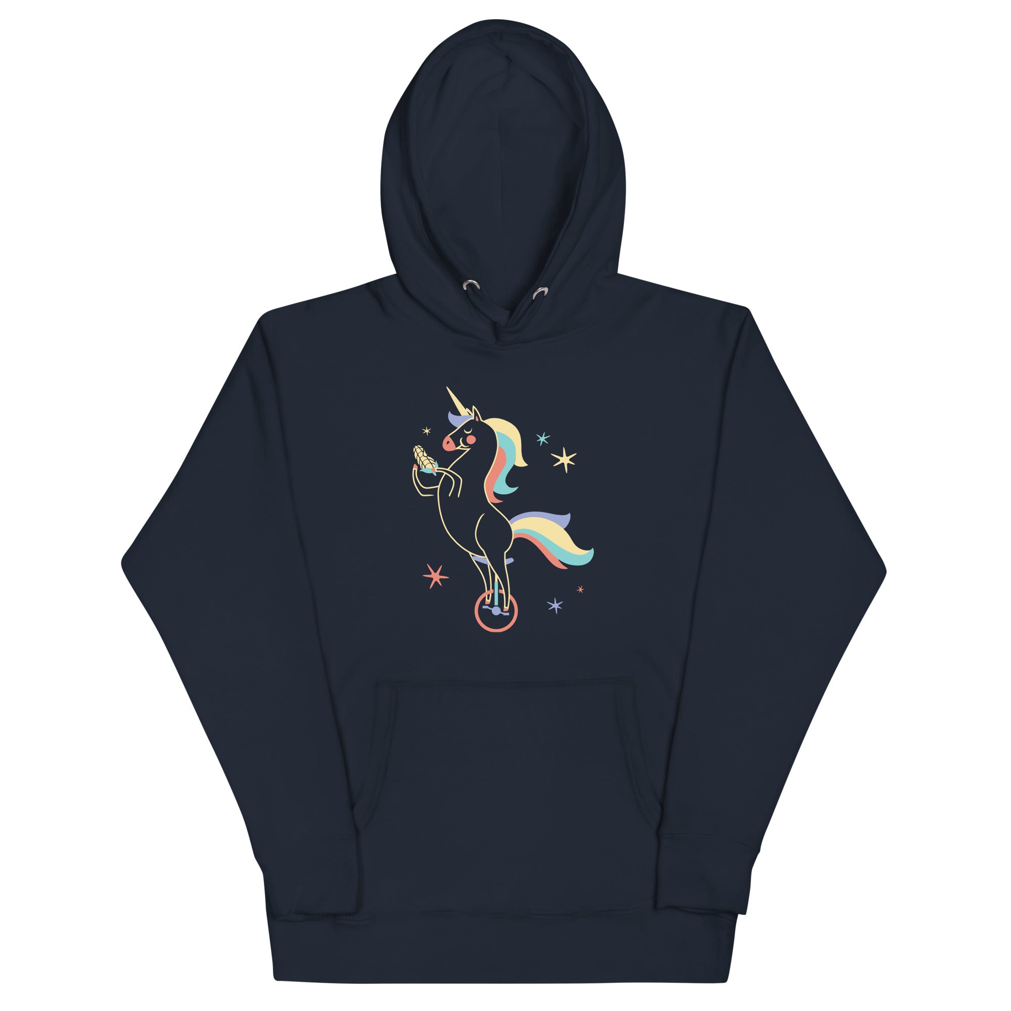 Unicycling Unicorn With Corn Unisex Hoodie T-Shirts, Sweatshirt | PureTeeCo.com (Image 3)