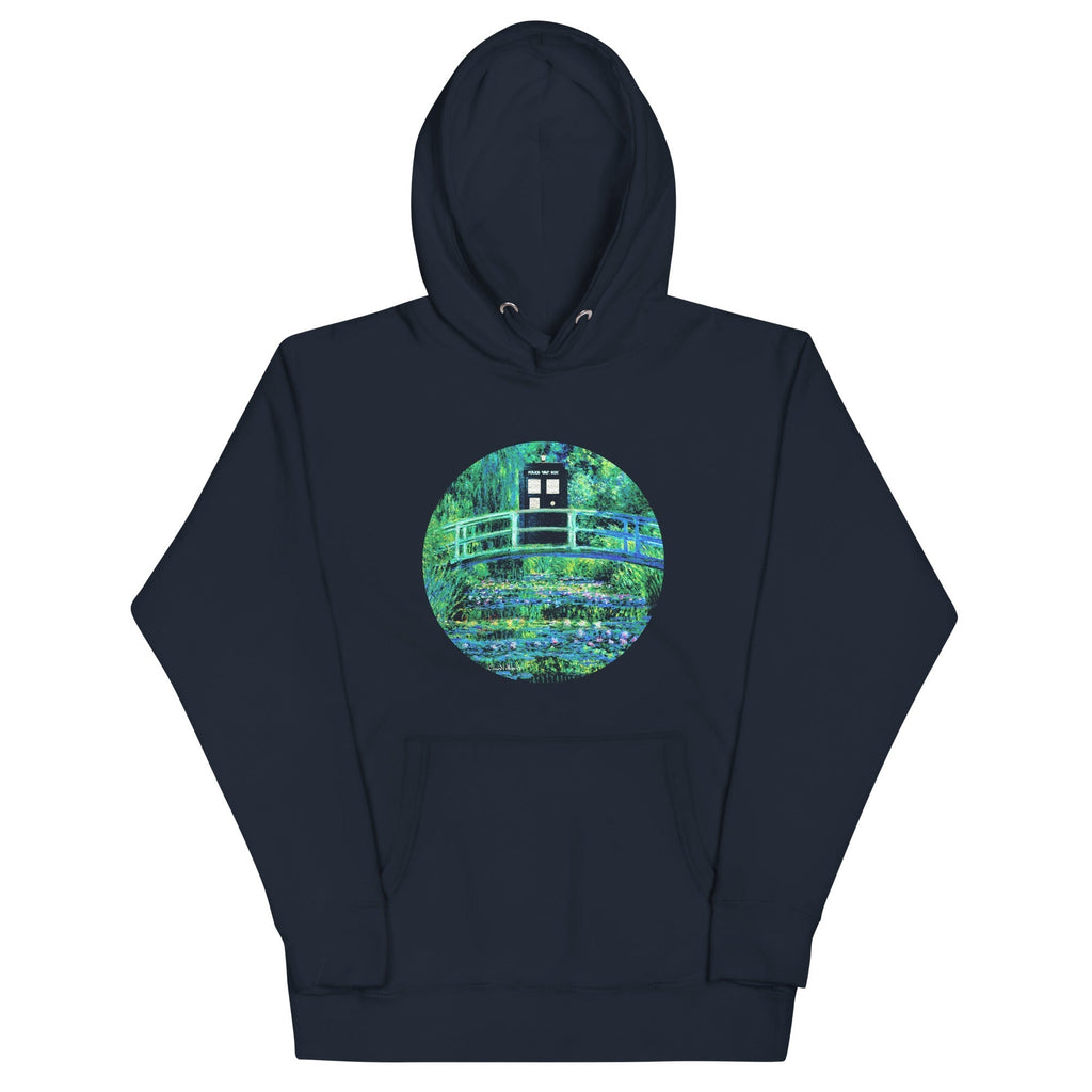 Water Lilies Police Box Unisex Hoodie T-Shirts, Sweatshirt | PureTeeCo.com (Image 1)