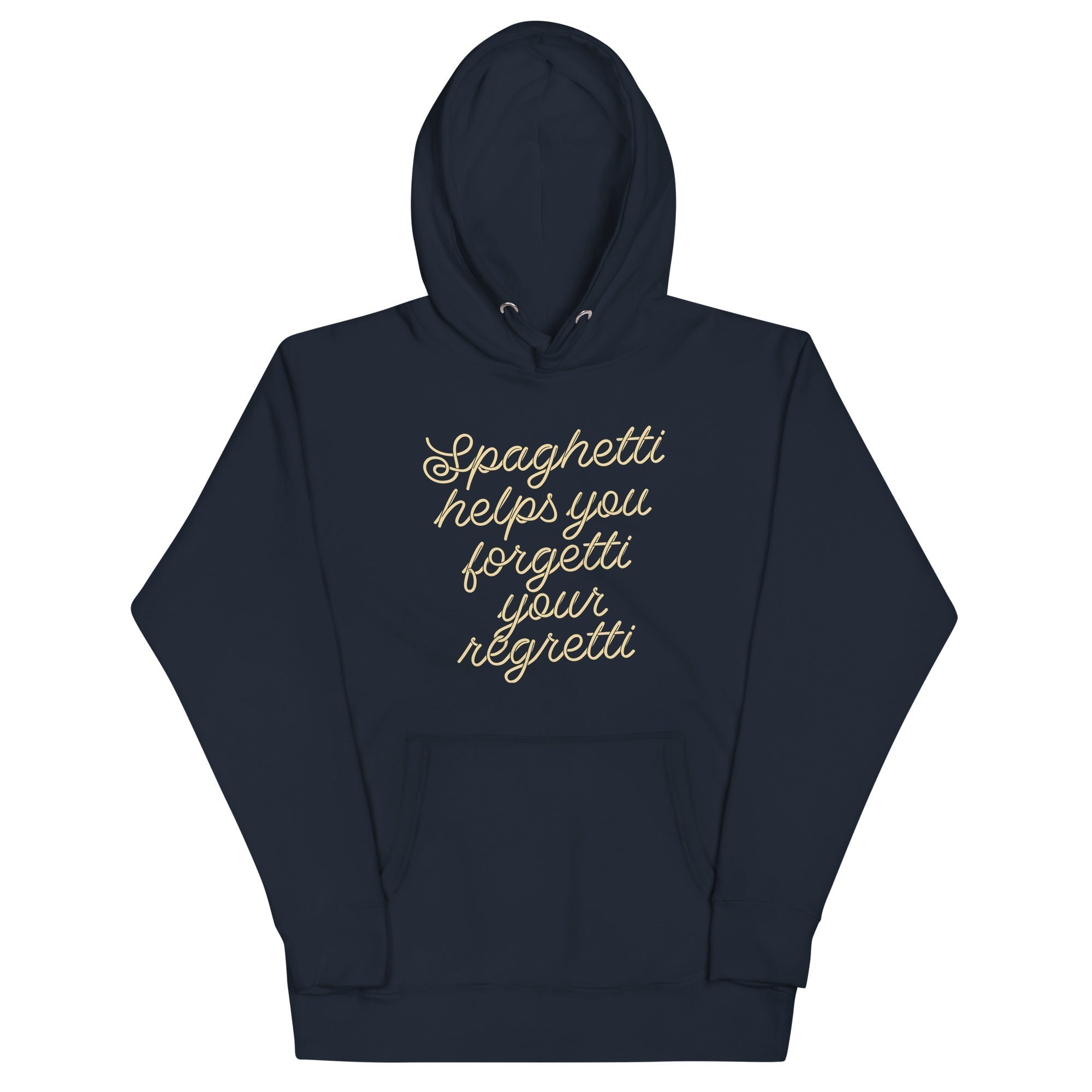 Spaghetti Helps You Forgetti Your Regretti Unisex Hoodie T-Shirts, Sweatshirt | PureTeeCo.com (Image 3)
