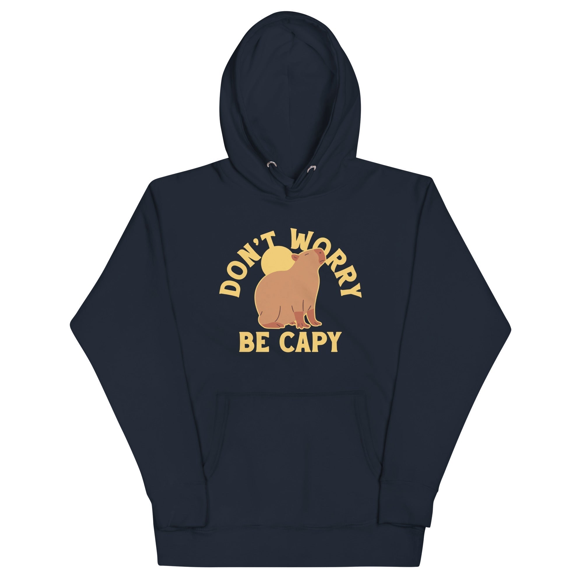 Don't Worry Be Capy Unisex Hoodie T-Shirts, Sweatshirt | PureTeeCo.com (Image 2)