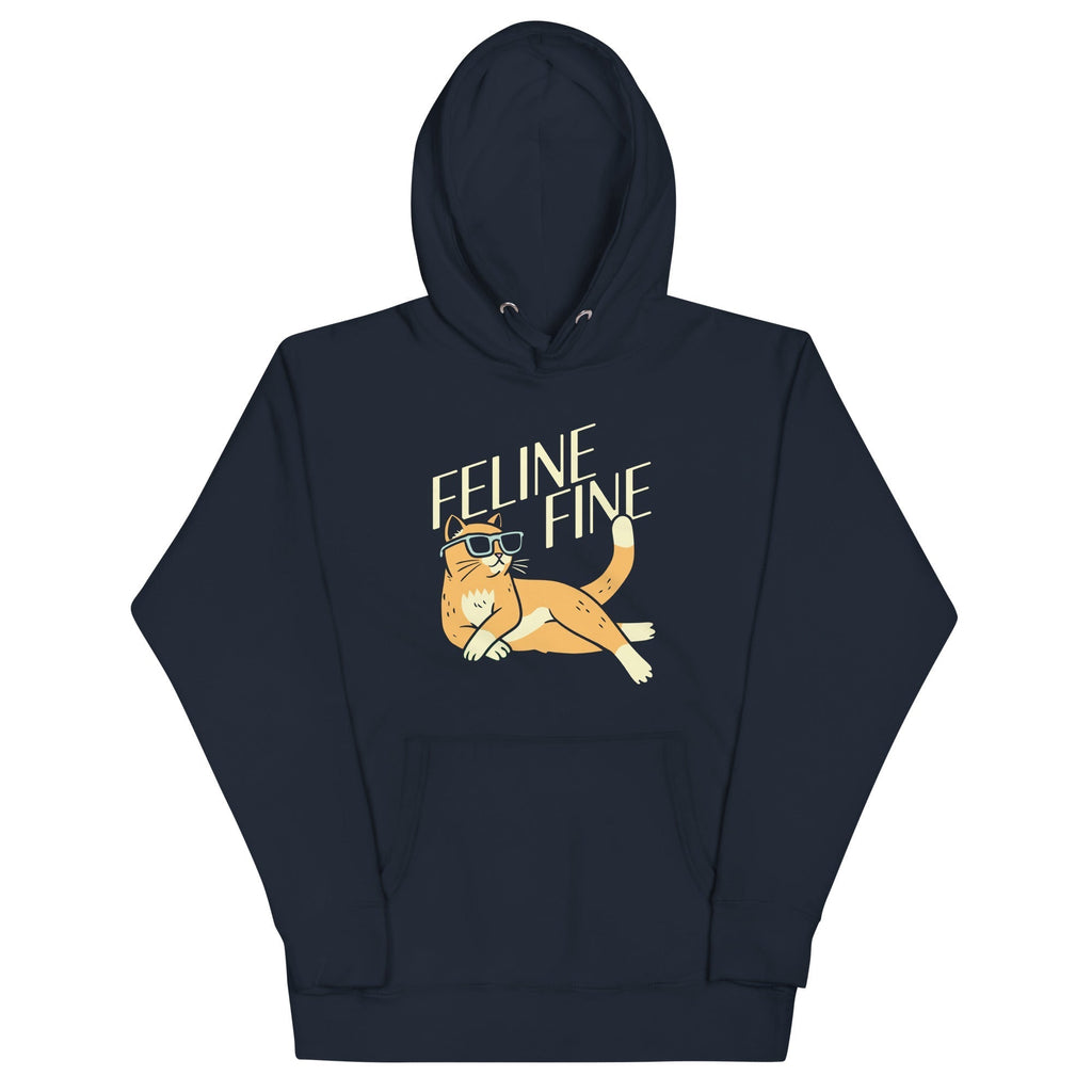 Feline Fine Unisex Hoodie T-Shirts, Sweatshirt | PureTeeCo.com (Image 1)