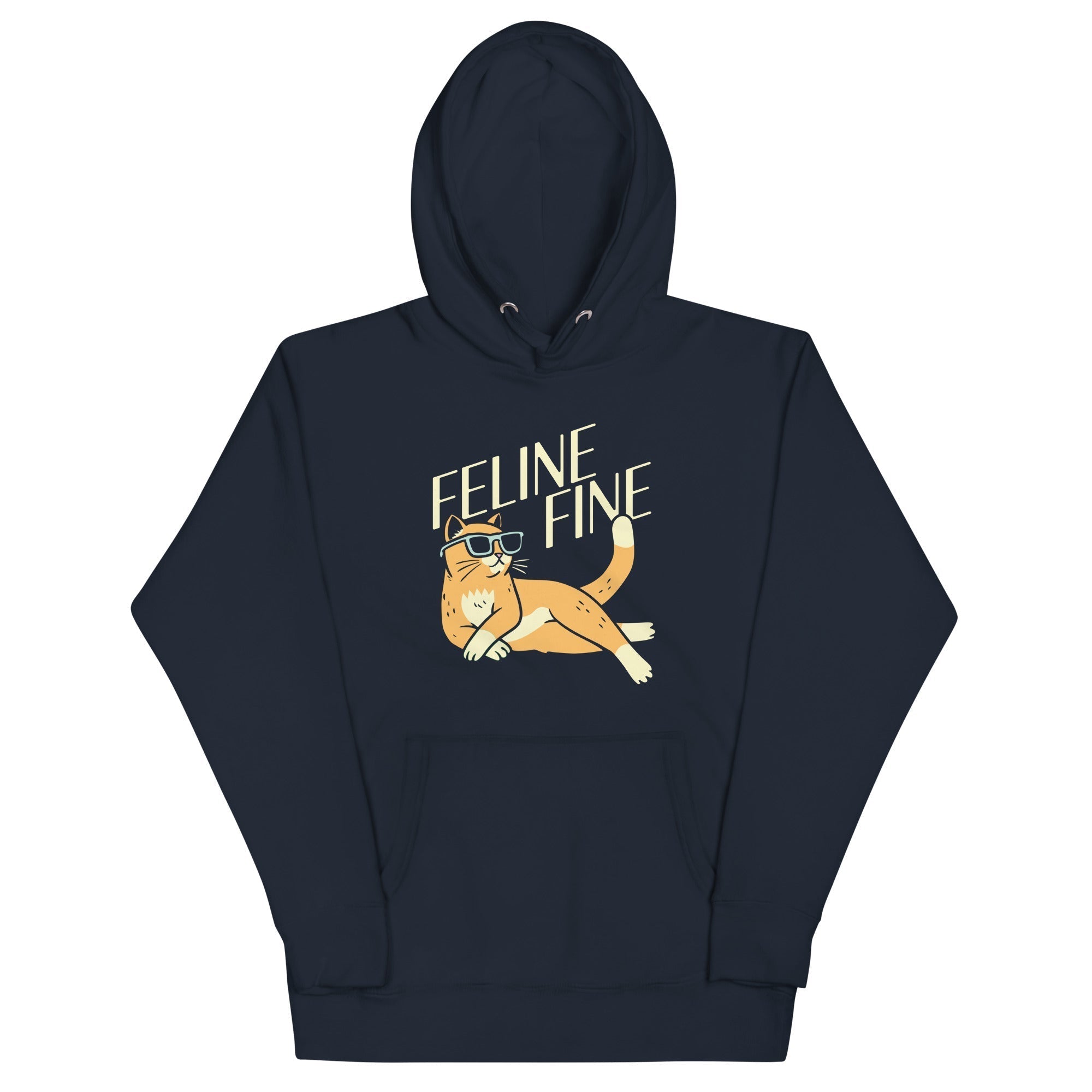 Feline Fine Unisex Hoodie T-Shirts, Sweatshirt | PureTeeCo.com (Image 1)