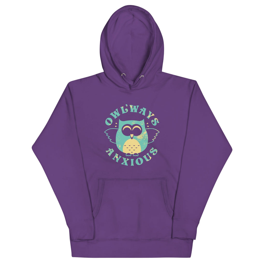 Owlways Anxious Unisex Hoodie T-Shirts, Sweatshirt | PureTeeCo.com (Image 5)