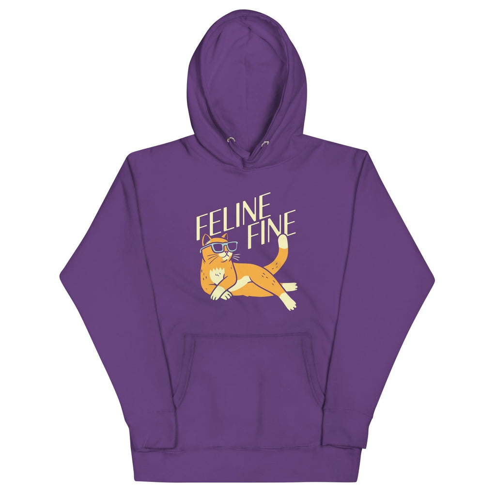 Feline Fine Unisex Hoodie T-Shirts, Sweatshirt | PureTeeCo.com (Image 5)