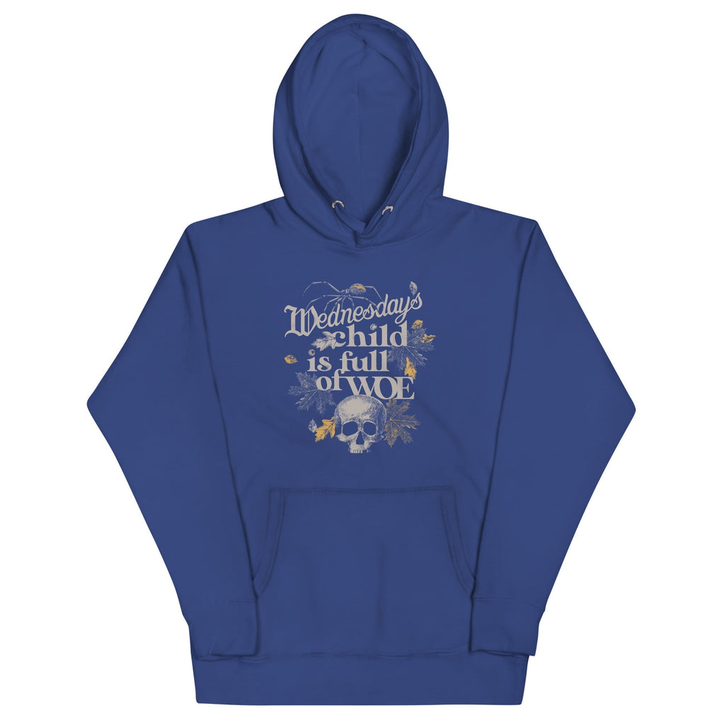 Wednesday's Child Is Full Of Woe Unisex Hoodie T-Shirts, Sweatshirt | PureTeeCo.com (Image 4)