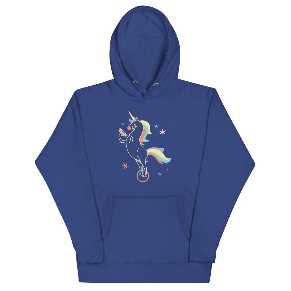 Unicycling Unicorn With Corn Unisex Hoodie T-Shirts, Sweatshirt | PureTeeCo.com (Image 4)