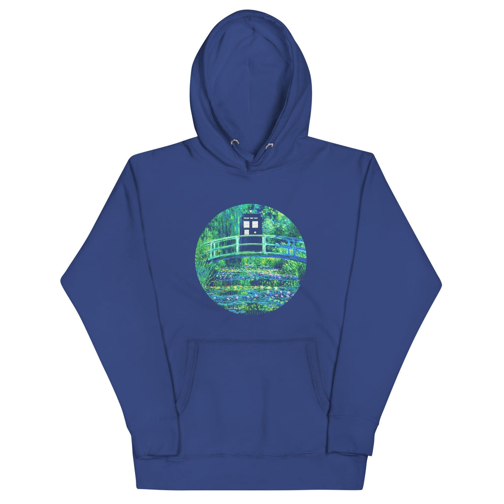 Water Lilies Police Box Unisex Hoodie T-Shirts, Sweatshirt | PureTeeCo.com (Image 3)
