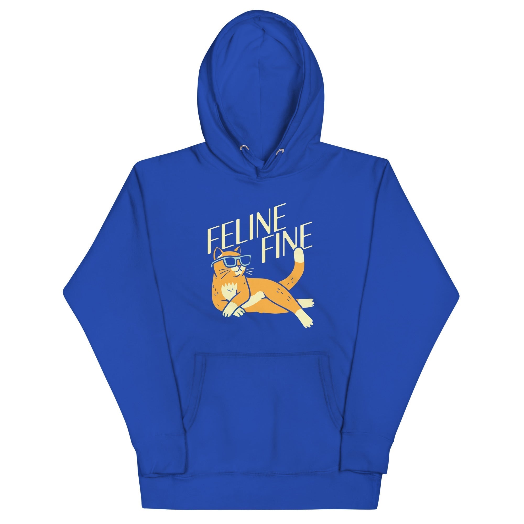 Feline Fine Unisex Hoodie T-Shirts, Sweatshirt | PureTeeCo.com (Image 4)